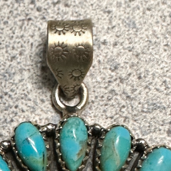 HUGE STATEMENT SOUTHWESTERN TURQUOISE PENDANT